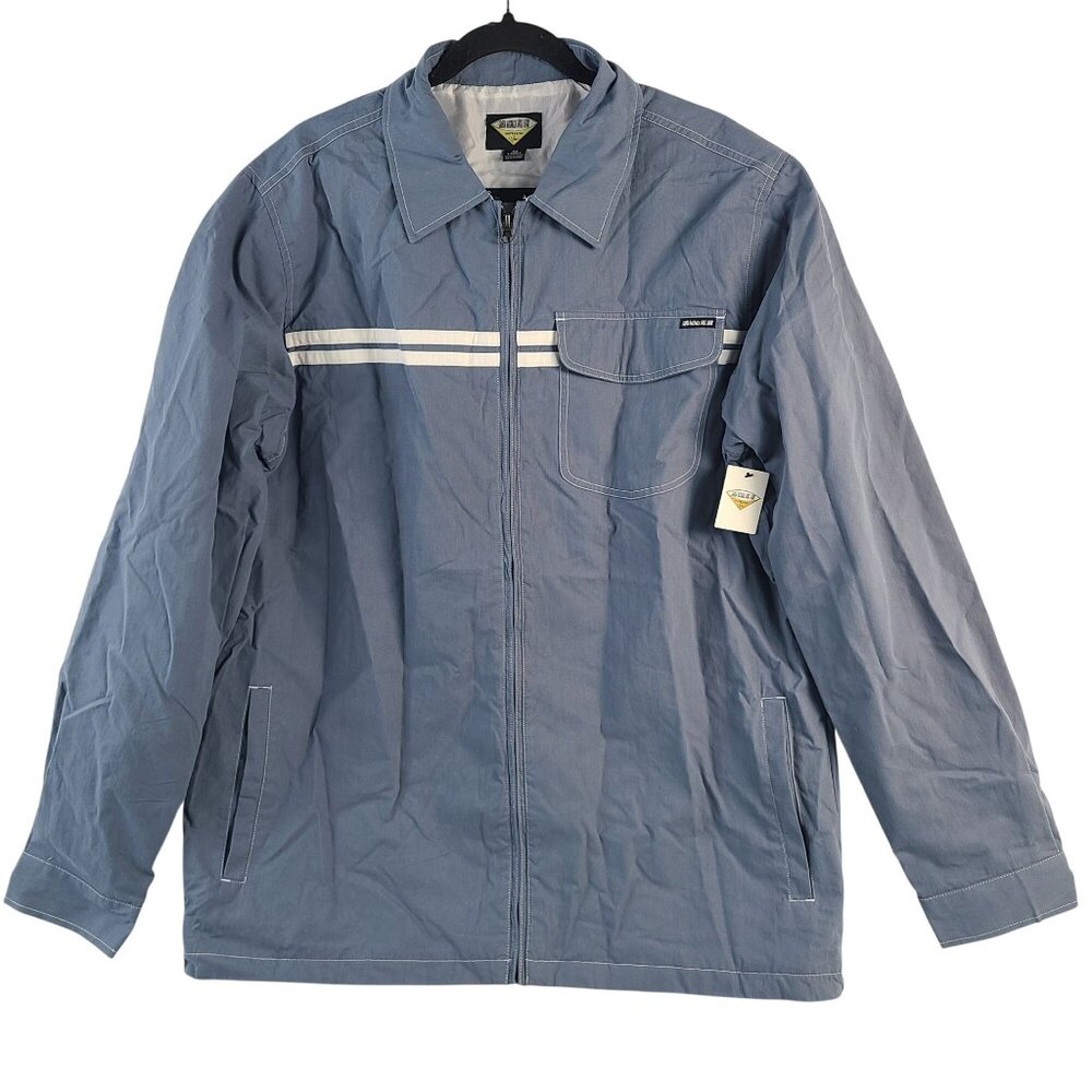 Santa Barbara Surf Shop Mens Competition Jacket Blue Zip Up Sz XXL Lightweight